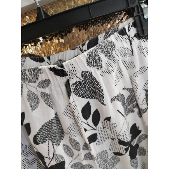 Hot Cotton Linen Cotton Blend Pants Black White Large - Picture 6 of 13